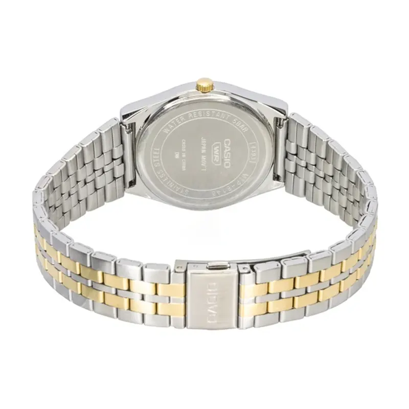 Casio Japan Enticer Black Dial Two-tone Men's Watch- MTP-B145SG-1AV